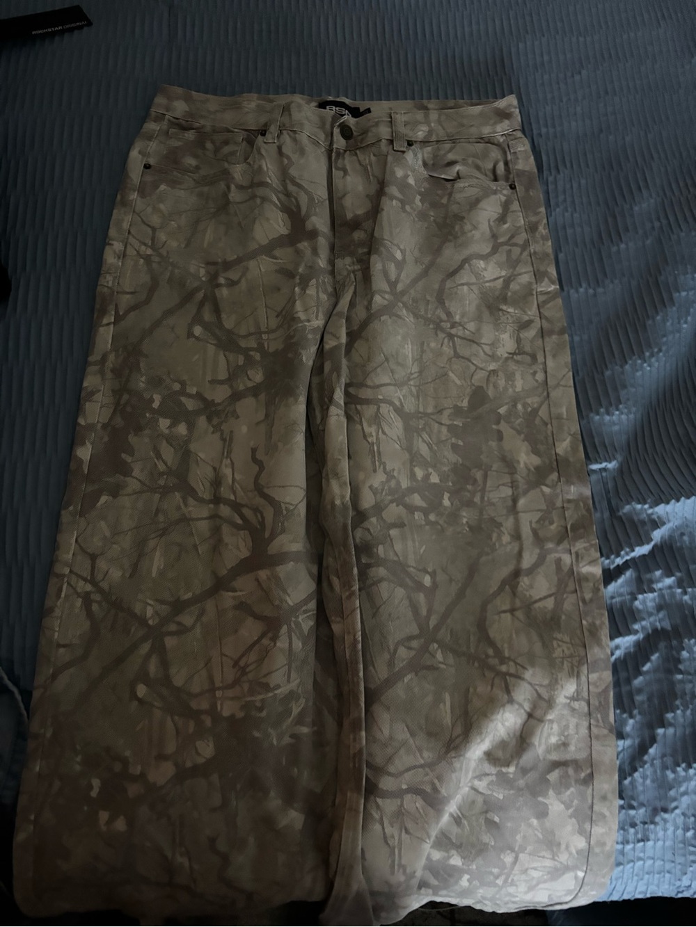 RSQ Olive Green Camo-Print Chinos